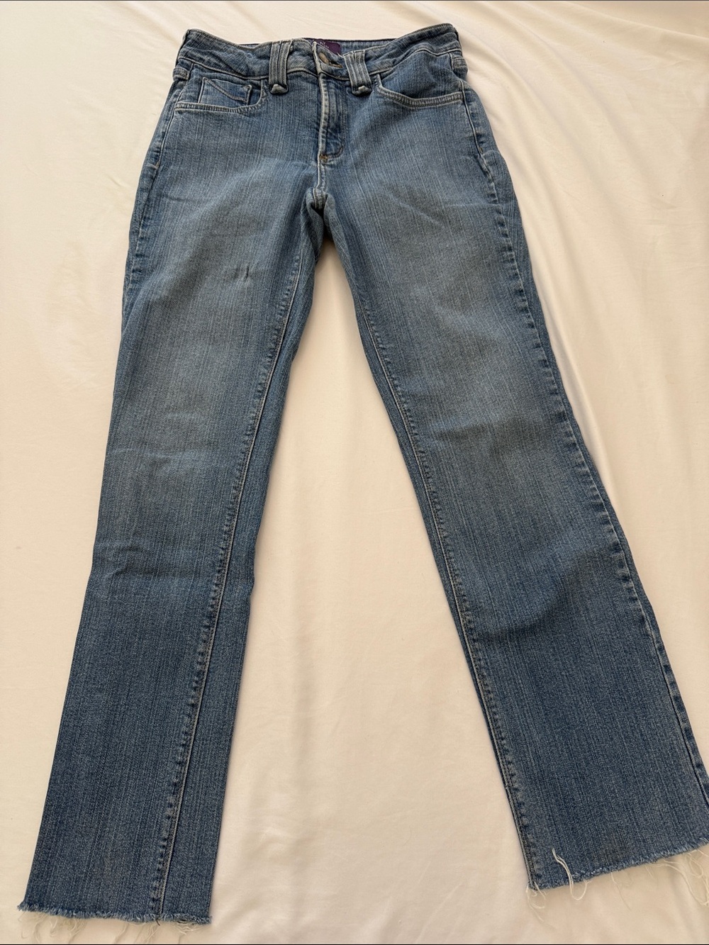NYDJ Women's Medium Blue Straight-Leg Jeans